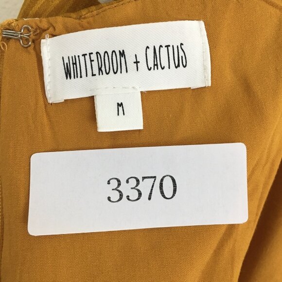 Whiteroom + Cactus Womens M Above Knee Dress Mustard Yellow & White Polka Dots - Picture 14 of 16